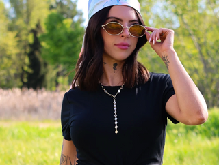 Mini Metallic Coins Long Chain Necklace