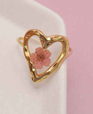 18K Stainless Steel Floral Rings