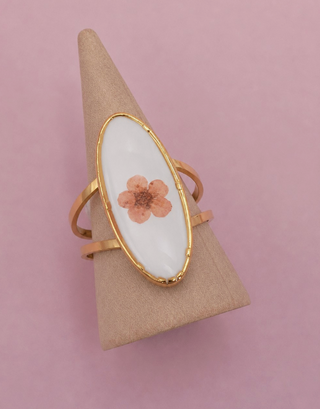 18K Stainless Steel Floral Rings