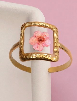 18K Stainless Steel Floral Rings