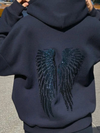 Angel Wings Sequin Hoodie