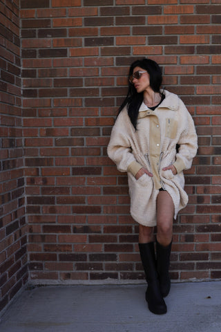 Cozy Dreams Faux Shearling Corduroy Jacket