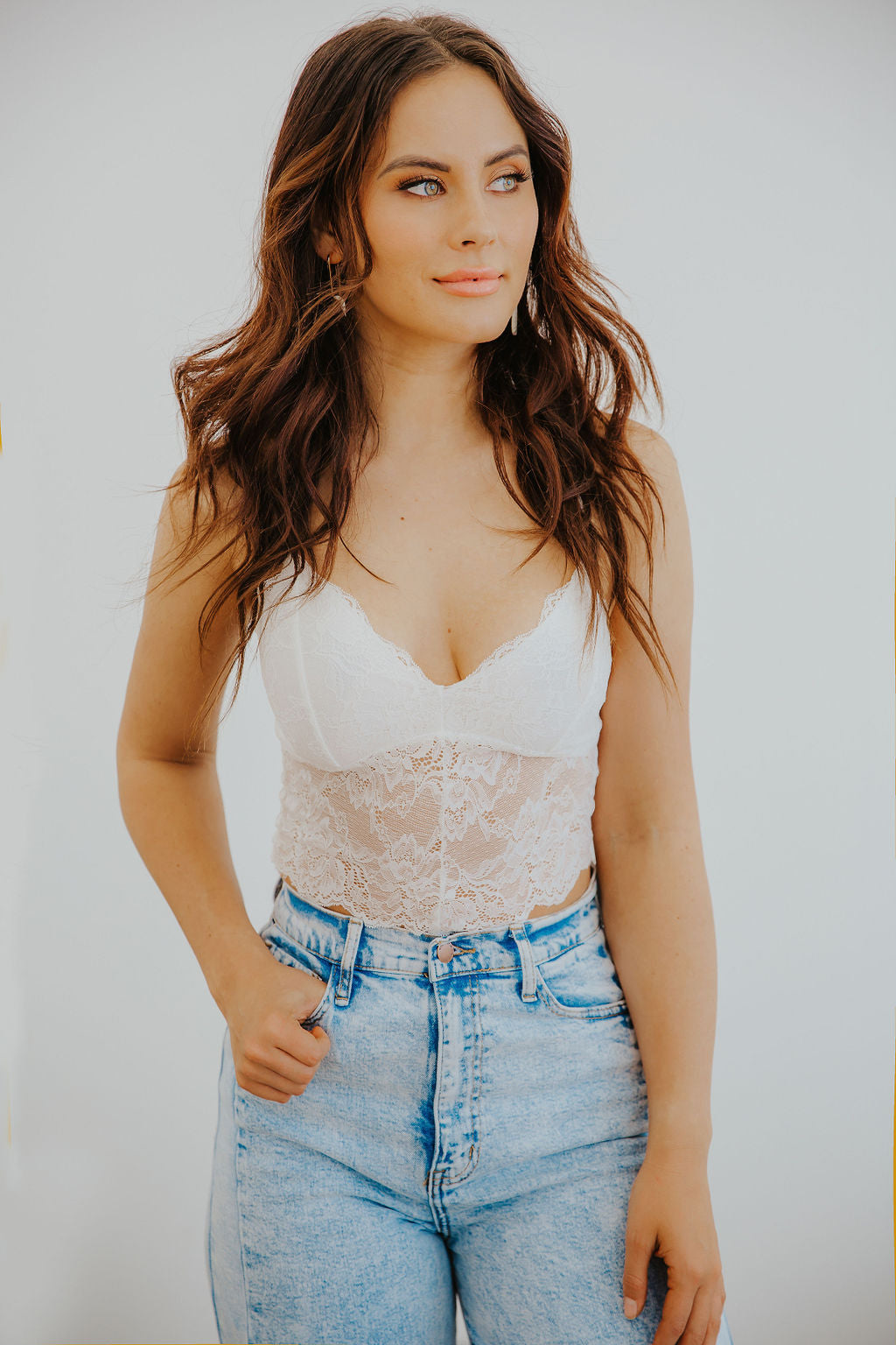 BLAKELY LACE BRALETTE - WHITE